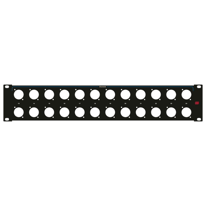 Santosom HARDWARE Rack Panel 2U, 24x D-Size (13-24 Parallel)