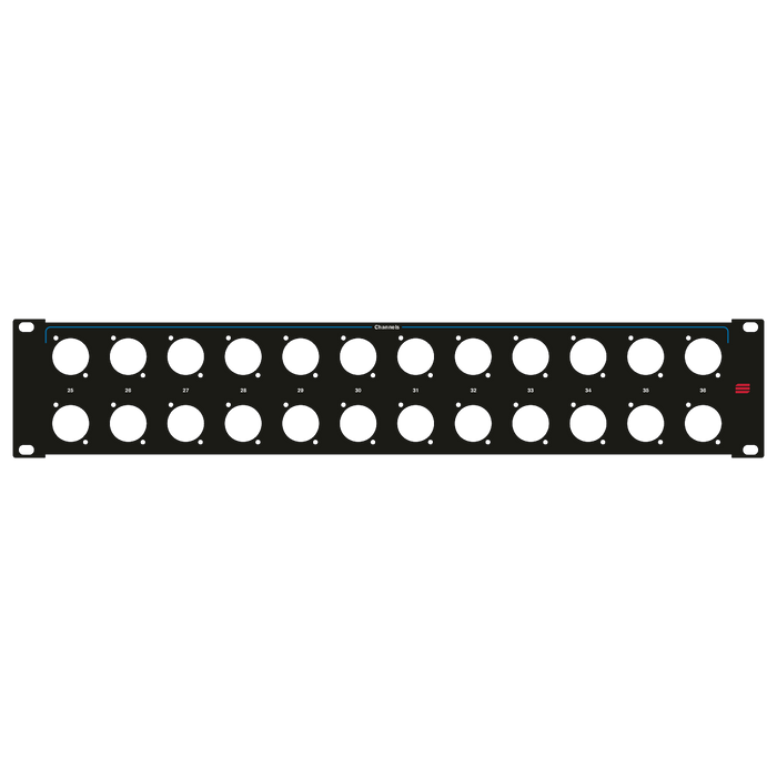 Santosom HARDWARE Rack Panel 2U, 24x D-Size (25-36 Parallel)