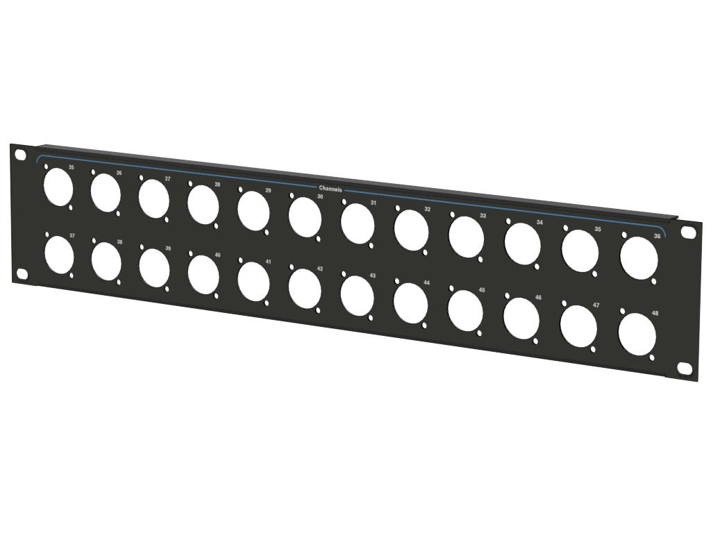 Santosom HARDWARE Rack Panel 2U, 24x D-Size (25-48)