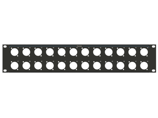 Santosom HARDWARE Rack Panel 2U, 24x D-Size (25-48)