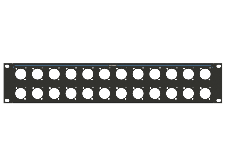 Santosom HARDWARE Rack Panel 2U, 24x D-Size (25-48)