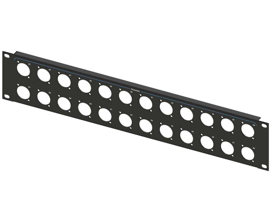 Santosom HARDWARE Rack Panel 2U, 24x D-Size (25-48)