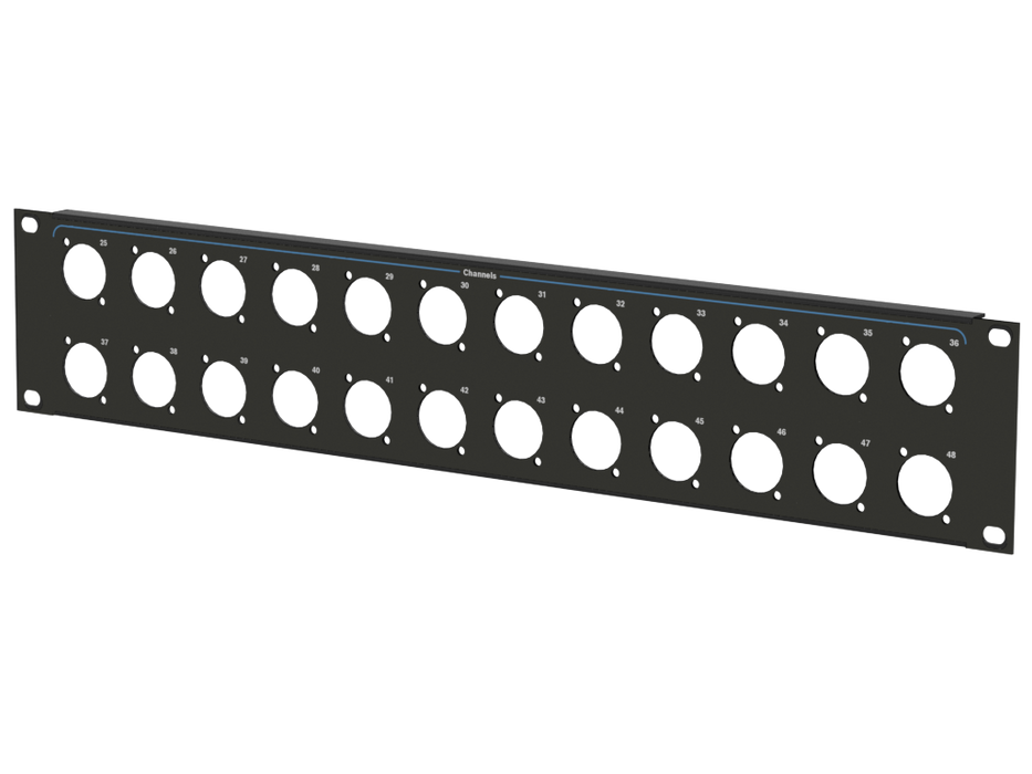 Santosom HARDWARE Rack Panel 2U, 24x D-Size (25-48)