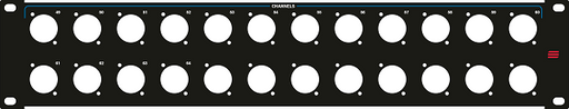 Santosom HARDWARE Rack Panel 2U, printed, 24x D-Size (49-64)