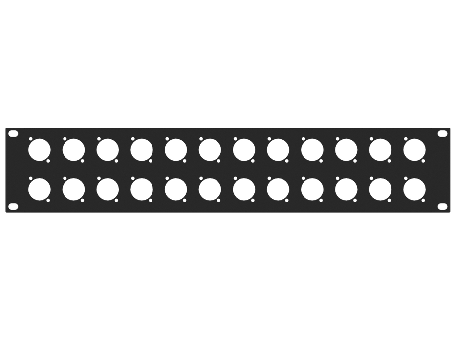 Santosom HARDWARE Rack Panel 2U, 24x D-Size