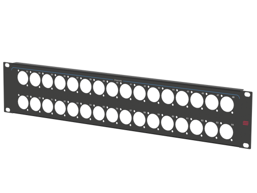 Santosom HARDWARE Rack Panel 2U, printed, 32x D-Size (33-64)