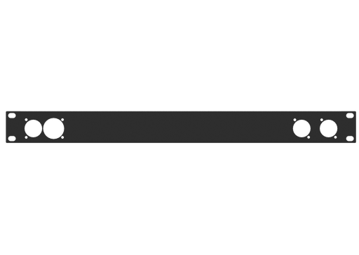 Santosom HARDWARE Rack Panel 1U, True1 in/out, 2x D-Size