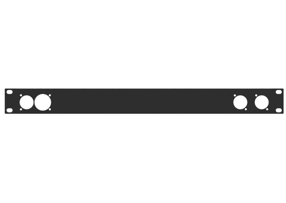 Santosom HARDWARE Rack Panel 1U, True1 in/out, 2x D-Size