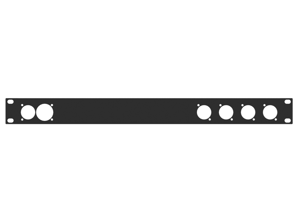 Santosom HARDWARE Rack Panel 1U, 1x True1 in/out, 4x D-Size