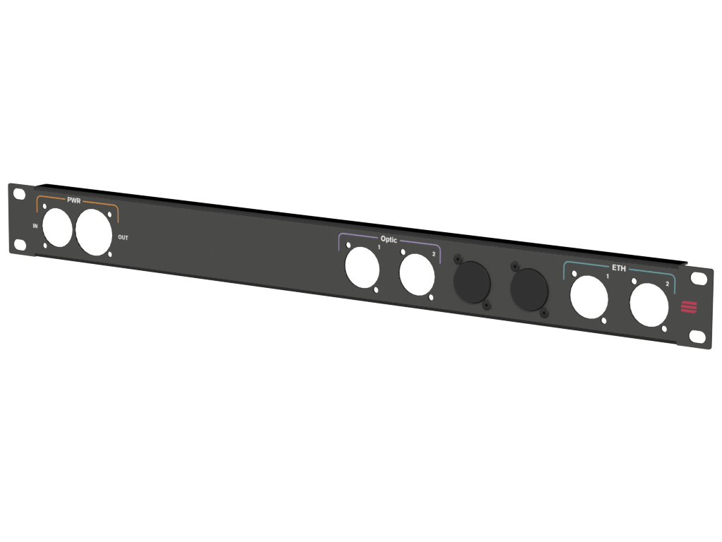 Santosom HARDWARE Rack Panel 1U, printed, (PWR, OPT, ETH)