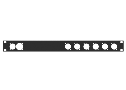 Santosom HARDWARE Rack Panel 1U, 1x True1 in-out, 6x D-Series