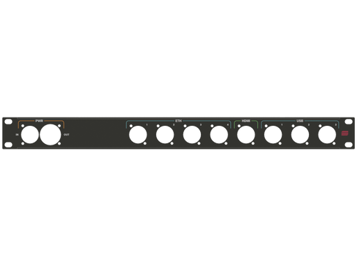 Santosom HARDWARE Rack Panel 1U, printed, (PWR, ETH, HDM1, USB)