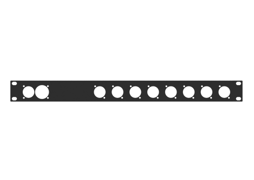 Santosom HARDWARE Rack Panel 1U, 1x True1 in-out, 8x D-Series