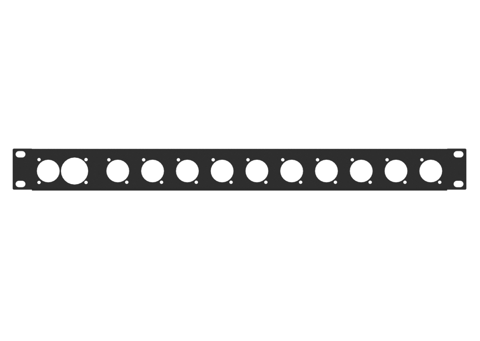 Santosom HARDWARE Rack Panel 1U, 1x True1 in-out, 10x D-Series