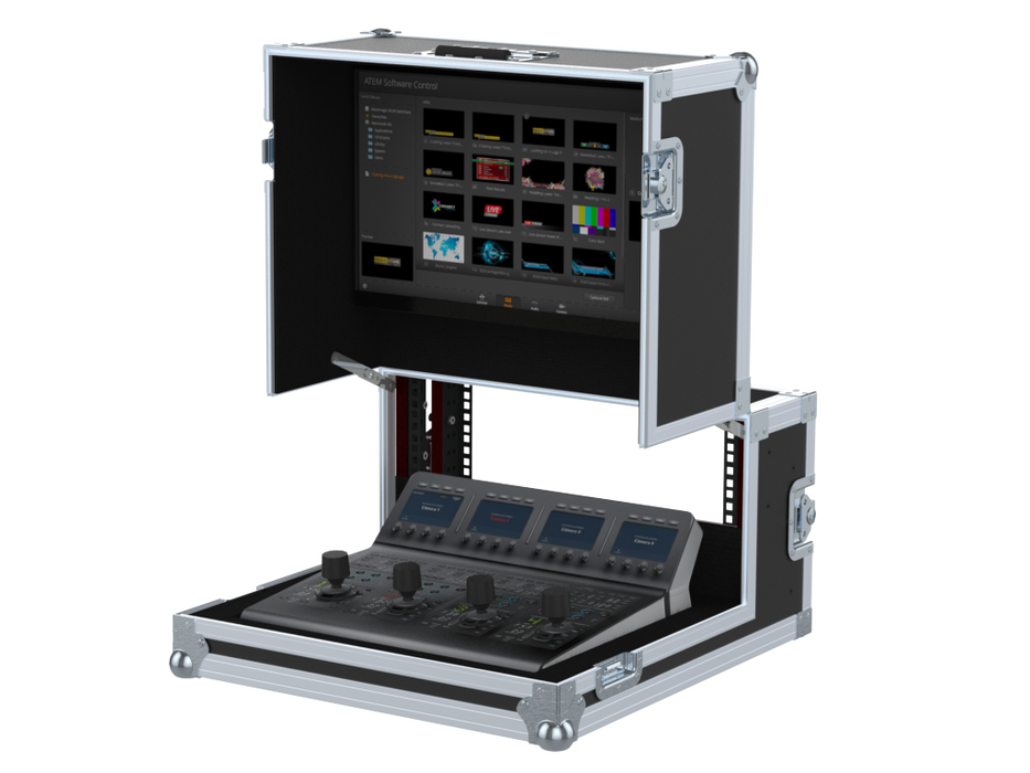 Santosom Video Controller  Flight case, Blackmagic Atem Camera Control Panel