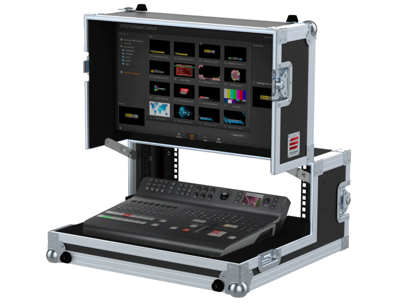 Santosom Video Controller  Flight case Blackmagic Atem Television Studio Pro