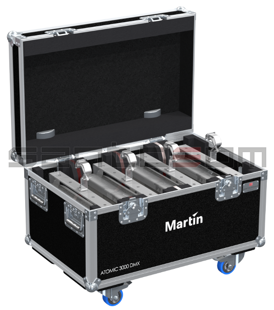 Santosom Flight case PRO, 4x Martin Atomic 3000DMX