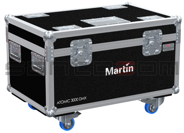 Santosom Flight case PRO, 4x Martin Atomic 3000DMX