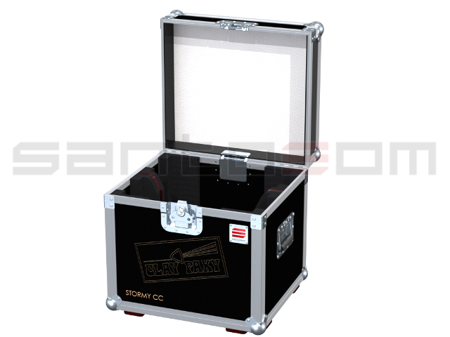 Santosom   Flight case, 2x Clay Paky Stormy CC