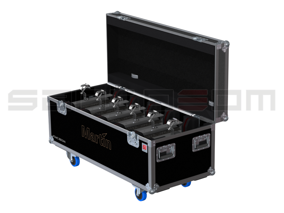 Santosom Make Up Flight case PRO, 6x Martin Atomic 3000DMX